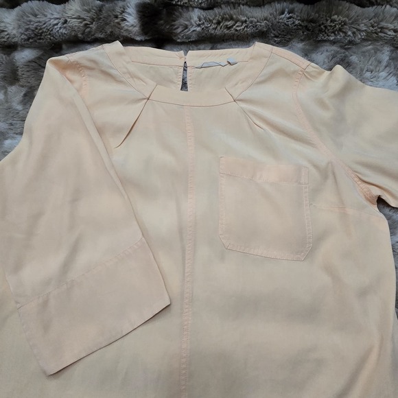 Soft Surroundings Women's Light Orange Blouse‎ Coastal Grandmother core - Picture 3 of 9